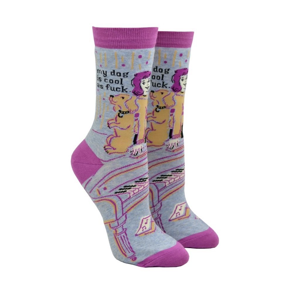 NIP Blue Q Women’s My Dog is Cool AF Socks, sz 5-10